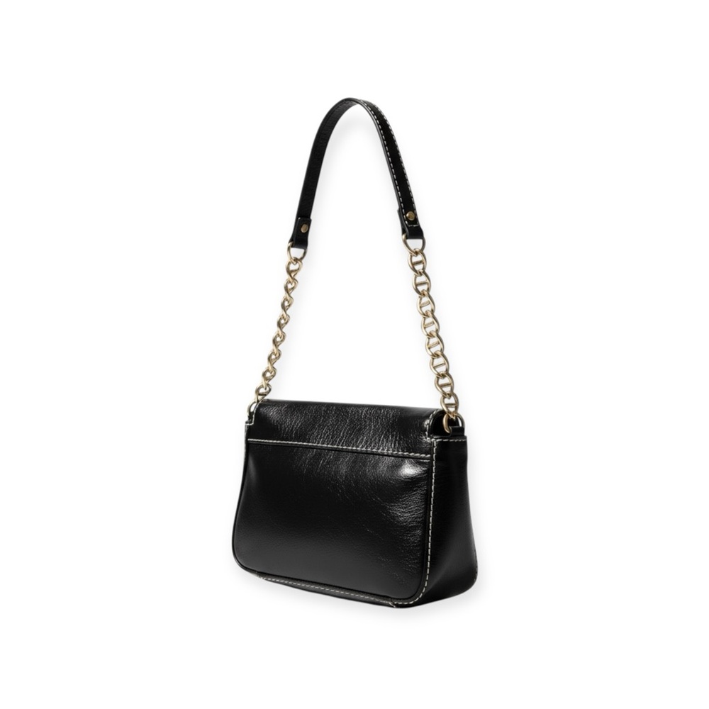 Kate Spade KSNY  Turnlock Gold Chain Handle Mini Bag Handbag  Black Leather  - Picture 3 of 16